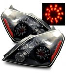 Nissan Altima Coupe 2008-2010 LED Tail Lights Black