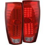 2003 Chevy Avalanche Red and Clear LED Tail Lights