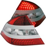2001 Mercedes Benz S Class LED Tail Lights Silver Trim