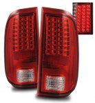 2008 Ford F250 Super Duty LED Tail Lights Red and Clear 2008 Ford F250 Super Duty LED Tail Lights Red and Clear