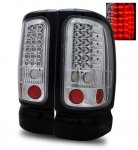 1998 Dodge Ram LED Tail Lights Chrome