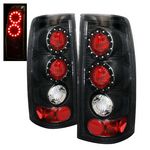 2000 Chevy Silverado Black Ring LED Tail Lights