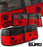VW Jetta 1993-1998 Red and Smoked Euro Tail Lights