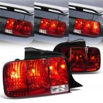Ford Mustang 2005-2009 Red Euro Tail Lights Sequential