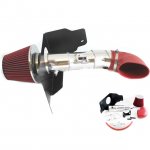 Ford Mustang V8 2005-2009 Polished Cold Air Intake with Red Air Filter