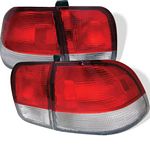 Honda Civic Sedan 1996-1998 Red and Clear JDM Tail Lights