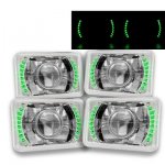 1987 Lincoln Town Car Green LED Sealed Beam Projector Headlight Conversion Low and High Beams