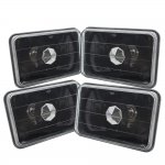 1986 Dodge Daytona 4 Inch Black Sealed Beam Headlight Conversion Low and High Beams