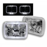 1980 VW Rabbit White Halo Sealed Beam Projector Headlight Conversion