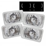 1984 Pontiac 6000 White LED Sealed Beam Headlight Conversion Low and High Beams