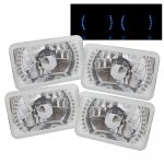 1980 Pontiac Firebird Blue LED Sealed Beam Headlight Conversion Low and High Beams