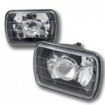 1984 Toyota Pickup Black and Chrome Sealed Beam Projector Headlight Conversion