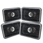 1985 Chevy Caprice 4 Inch Black Sealed Beam Headlight Conversion Low and High Beams