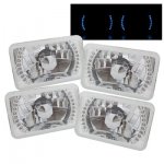 1985 Chevy Caprice Blue LED Sealed Beam Headlight Conversion Low and High Beams