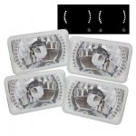 1985 Chevy Caprice White LED Sealed Beam Headlight Conversion Low and High Beams