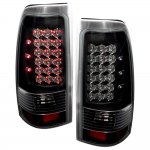 1999 GMC Sierra LED Tail Lights Black Chrome