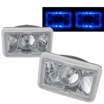 1978 Chevy Monza Blue Halo Sealed Beam Projector Headlight Conversion