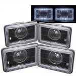 1981 Chevy Suburban Halo Black Sealed Beam Projector Headlight Conversion Low and High Beams