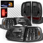 2001 Ford F150 Smoked Headlights LED DRL Signal and LED Tail Lights