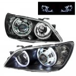 Lexus IS300 2001-2005 Black Projector Headlights Dual Halo LED