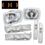 1998 Jeep Cherokee Headlights Amber LED and Clear Bumper Lights Side Marker