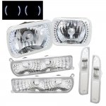 1998 Jeep Cherokee Headlights White LED and Clear Bumper Lights Side Marker