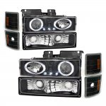 Chevy Tahoe 1995-1999 Black Halo Headlights and Bumper Lights