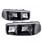 2004 GMC Sierra 2500 Black Euro Headlights