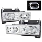 Chevy Silverado 1994-1998 Halo Headlights Clear