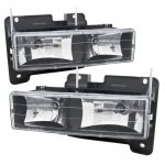 GMC Suburban 1994-1999 Black Euro Headlights