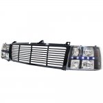 2002 Chevy Suburban Black Grille and Headlights LED DRL 2002 Chevy Suburban Black Grille and Headlights LED DRL