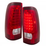 2001 Chevy Silverado 1500HD LED Tail Lights Red and Clear