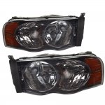 Dodge Ram 2500 2003-2005 Smoked Euro Headlights