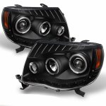 2008 Toyota Tacoma Black Halo Projector Headlights LED DRL