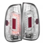 2007 Ford F450 Super Duty LED Tail Lights Chrome Clear