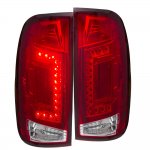2005 Ford F250 Super Duty LED Tail Lights Red Clear