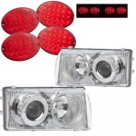 2000 Chevy Corvette C5 Chrome Projector Headlights and LED Tail Lights Red