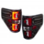 2010 Ford F150 Black LED Tail Lights Red Tube 2010 Ford F150 Black LED Tail Lights Red Tube