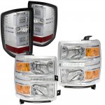 Chevy Silverado 1500 2014-2015 Chrome LED DRL Headlights and Light Bar LED Tail Lights Chevy Silverado 1500 2014-2015 Chrome LED DRL Headlights and Light Bar LED Tail Lights