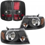 2004 Ford F150 Black Headlights LED Tail Lights