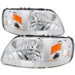 2000 Ford Expedition Chrome One Piece Headlights