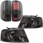 Ford F150 2004-2008 Smoked Clear Headlights and LED Tail Lights
