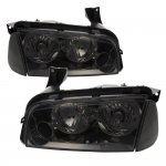 2010 Dodge Charger Smoked Clear Headlights