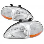 Honda Civic 1996-1998 Clear Euro Headlights