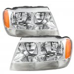 Jeep Grand Cherokee 1999-2004 Clear Euro Headlights Jeep Grand Cherokee 1999-2004 Clear Euro Headlights