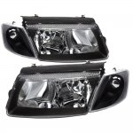 VW Passat 1997-2000 Black Clear Headlights and Corner Lights