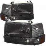 1993 Ford F150 Smoked Headlights and Bumper Lights Set