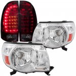 2011 Toyota Tacoma Clear Headlights and Tinted Custom LED Tail Lights