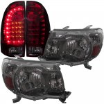 Toyota Tacoma 2005-2011 Smoked Headlights and Tinted Custom LED Tail Lights