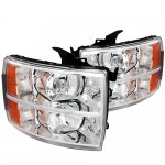 Chevy Silverado 3500HD 2007-2014 Chrome Headlights